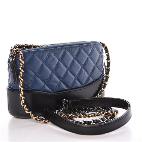 CHANEL Aged Calfskin Quilted Small Gabrielle Clutch With 